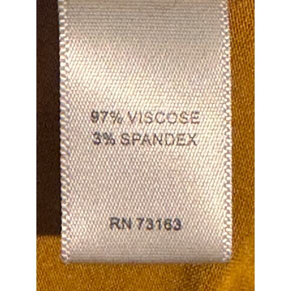 Spense · XL · Ruched Mock Neck Long Sleeve Top · Viscose/Spandex · Mustard - Picture 5 of 6